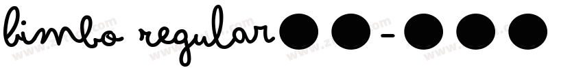 Bimbo Regular字体字体转换